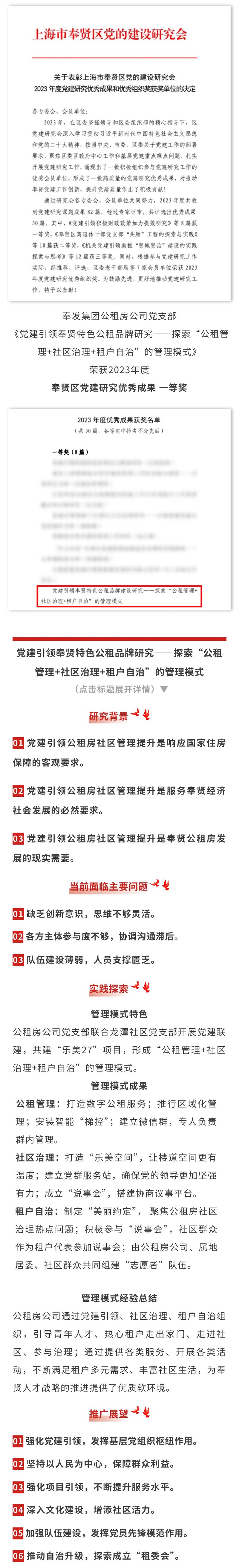 公租房公司党建课题获奖啦！