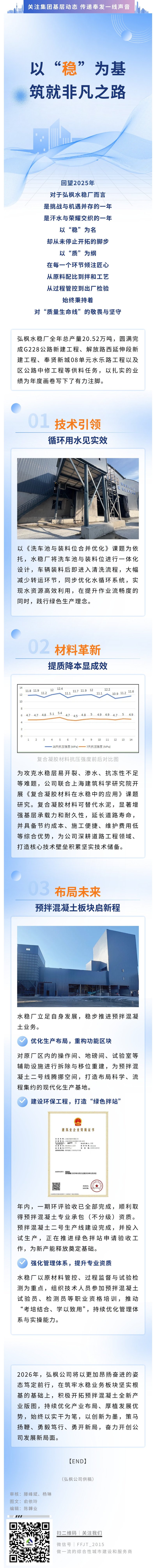 以“稳”为基  筑就非凡之路—弘枫水稳特辑