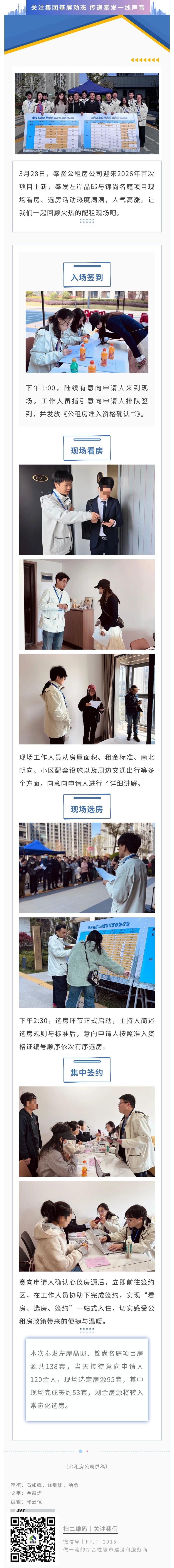 奉发左岸晶邸、锦尚名庭项目现场看房、配租活动回顾
